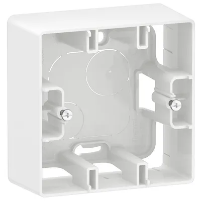 Конзолна кутия Legrand за електроинсталации открит монтаж, 88.5x88.5x40 мм, бяла, Niloe New