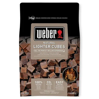 Кубче за разпалване Weber на дървени въглища 48 бр.