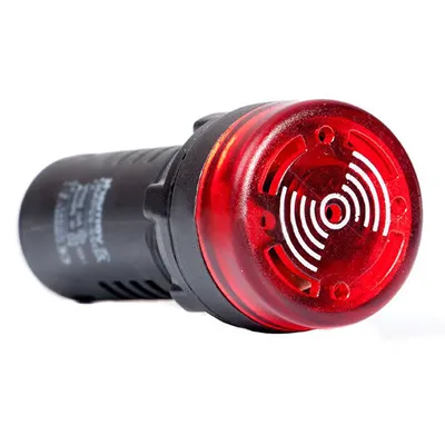 Лампа Vemark сигнална LED моноблок със зумер  0.02 A, 220 V, червена, AD22-22SMD