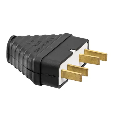 Щепсел промишлен Atra гумиран  25 A, 400 V, 3P+N, черен