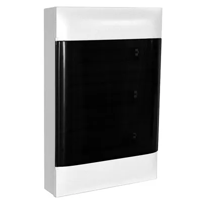 Табло електроразпределително Legrand апартаментно за открит монтаж 616х436х108 мм, 40 IP, бяло/опушена врата, 3х18 модули, Practibox S