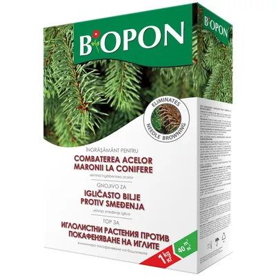 Тор гранулиран Biopon за иглолистни срещу покафеняване  1 кг