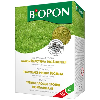 Тор гранулиран Biopon за тревата против пожълтяване  1 кг