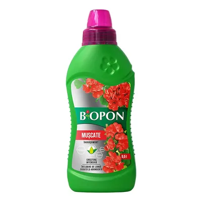 Тор течен Biopon за пеларгонии (мушкато)  0.5 л