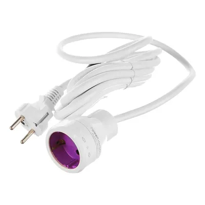 Удължител на кабели Allocacoc с PVC изолация  5 м, 3x1.5 мм2, ШВПС-В / H05VV-F, бял, 1 гнездо, PowerExtension