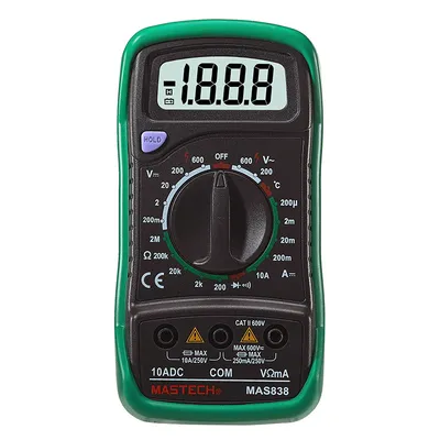 Дигитален мултицет Mastech  с LCD дисплей, CAT III 600V, MAS838