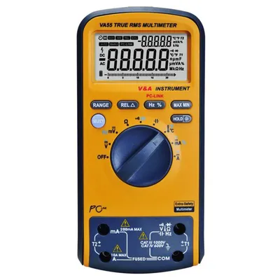 Дигитален мултицет V & A Instrument  с LCD дисплей, CAT III 1000V / CAT VI 600V, VA51R
