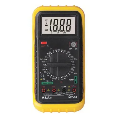 Дигитален мултицет V & A Instrument  с LCD дисплей, CAT III 600V / CAT II 1000V, MY64