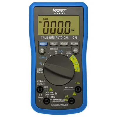 Дигитален мултицет Vogel    с LCD дисплей, CAT III 600 V / CAT IV 1000 V, 640384