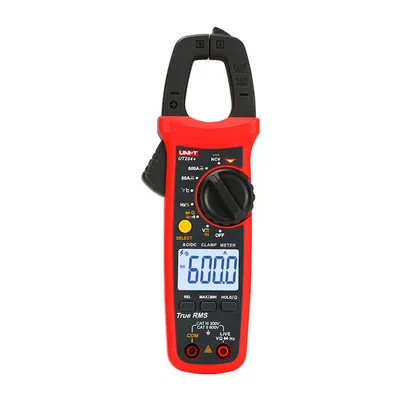 Дигитални AC/DC амперклещи Uni-T токови за прецизно измерване  600 A, CAT II 600V / CAT III 300V, UT204+