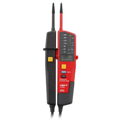 Двуполюсен тестер за напрежение и непрекъснатост Uni-T  AC/DC, 6-690 V, 100 килоома, UT18C