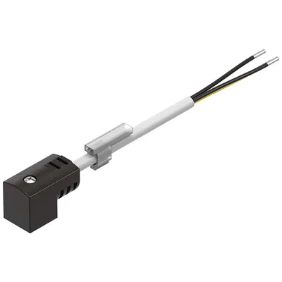 Електрически ъглов щекер с кабел Festo  2.5 м, KMEB-1-24-2.5-LED