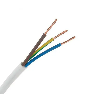 Кабел ШВПЛ-Б / H03VV-F BG инсталационен  Cu, 4x0.75 мм2, бял