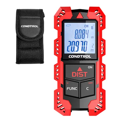 Лазерна ролетка Condtrol  с вградена батерия и USB кабел, 30 м, 0.3 мм/м, Traccer 30