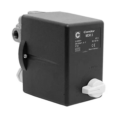 Пресостат Condor за компресор трифазен 400 V, 3/8" + 3х1/4 ", 6-8 bar, MDR3
