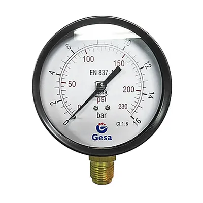 Радиален манометър за въздух Gesa сух  ф 100 мм, 0-16 bar, M0201