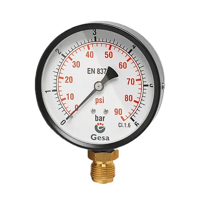 Радиален манометър за въздух Gesa сух  ф 100 мм, 0-6 bar, M0201