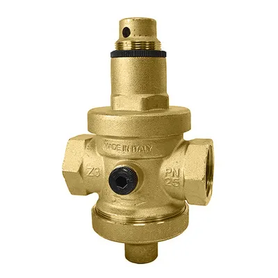 Редуцир вентил Malgorani за водопровод месингов тежък модел 1/2", 25 bar, 0.5-6 bar, Eurobrass 143