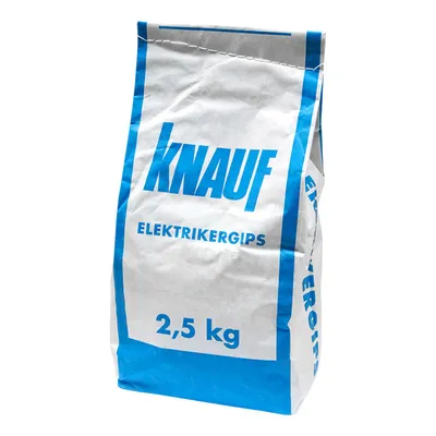 Гипс Knauf строителен  2.5 кг, бял, Elektrikergips
