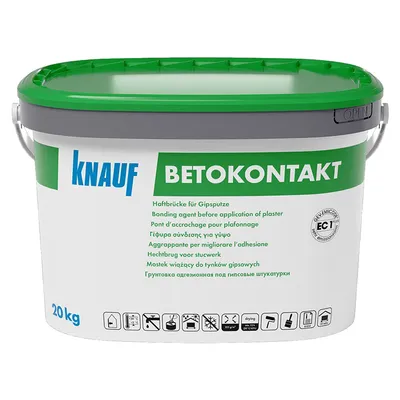 Грунд контактен с песъчинки Knauf за плочки и мазилки  20 кг, червен, Betokontakt