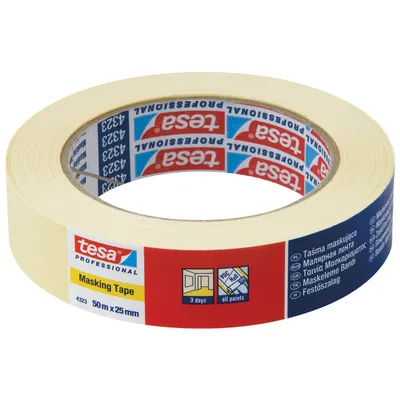 Хартиено тиксо Tesa  25 мм, 50 м, бяло, 4323