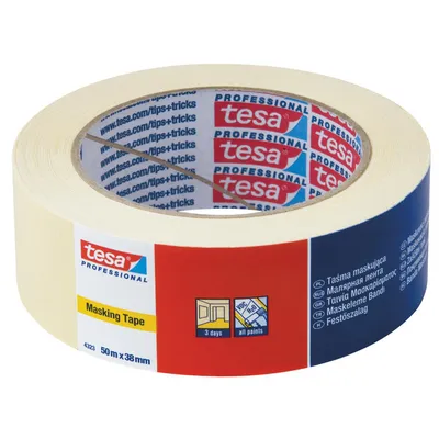 Хартиено тиксо Tesa  38 мм, 50 м, бяло, 4323