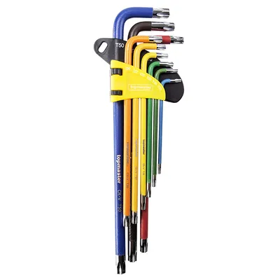 Г-образен ключ Topmaster Torx/Torx комплект  TX10-50, 9 бр.