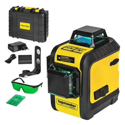 Линеен лазерен нивелир Topmaster 3D  с 1 батерия и зарядно, 30 м, 0.2 мм/м