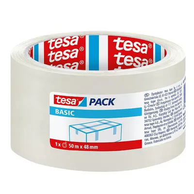 Опаковъчно тиксо Tesa 48 мм, 50 м, прозрачно, Basic 58572