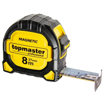 Противоударна пластмасова ролетка Topmaster с магнит  8 м, SB