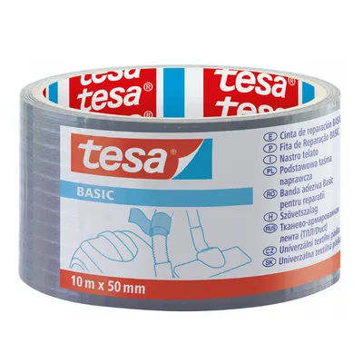 Ремонтна лента Tesa армирана  50 мм, 10 м, сива, Basic 58586