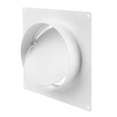 Съединител Vents PVC кръгъл за вентилатор към стена с обратна клапа ф 125/170x170 мм, бяла