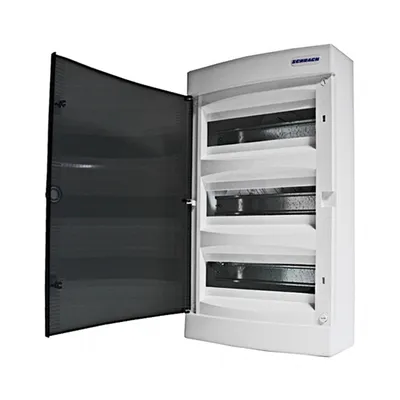 Табло електроразпределително Schrack Technik апартаментно за открит монтаж  526x287x112 мм, 40 IP, бяло/опушена врата, 36 модула
