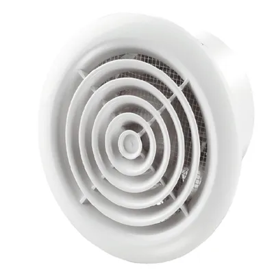 Вентилатор за баня Vents за стенен монтаж кръгъл  14 W, 98 м3/ч, ф 141х104 мм, бял, PF 100
