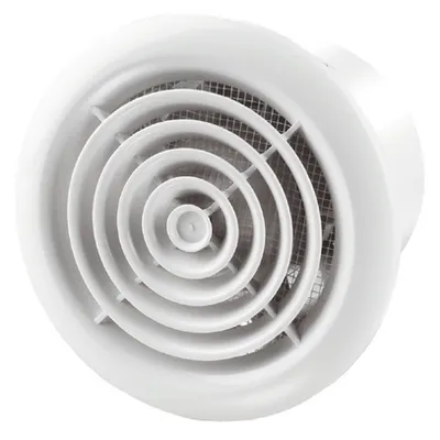 Вентилатор за баня Vents за стенен монтаж кръгъл  16 W, 155 м3/ч, ф 166х110 мм, бял, PF 125