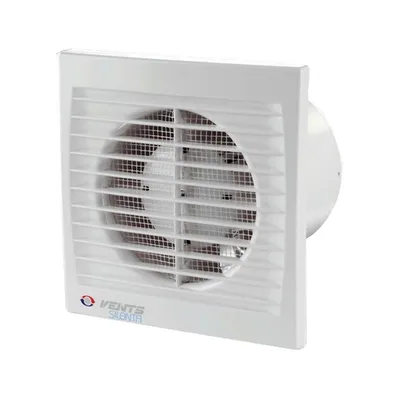 Вентилатор за баня Vents за стенен монтаж квадратен 14 W, 95 м3/ч, 150х150х108 мм, бял, S 100