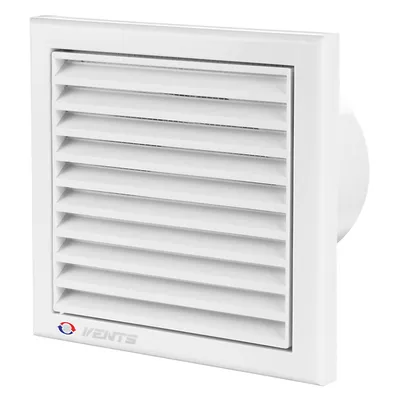 Вентилатор за баня Vents за стенен монтаж квадратен  14 W, 95 м3/ч, 154х154х105 мм, бял, K 100