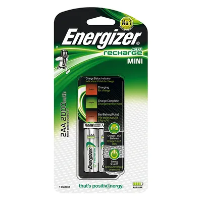 Зарядно устройство Energizer за акумулаторни батерии AA / AAA, 2 бр. 230 V, Mini