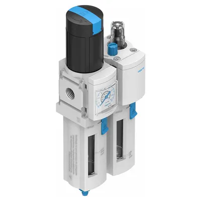 Филтър регулатор Festo с манометър и разпределител 900 л/мин, 1/4 ", 40 µm, MSB4-1/4-FRC5:J1M1