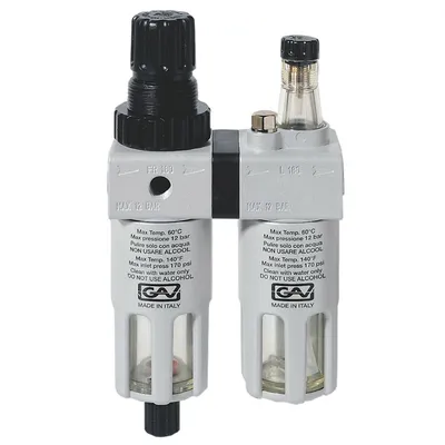 Филтър регулатор GAV с омаслител  5000 л/мин, 1/8" - 1/2 ", 20 µm, FRL 200
