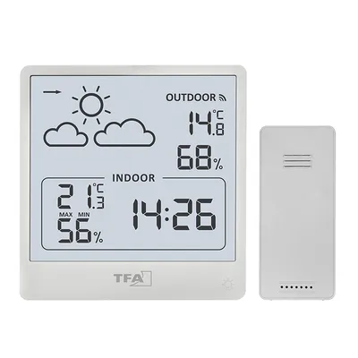 Метеорологична станция TFA 90x50x92 мм, от -40 до +70 °C, Cleo