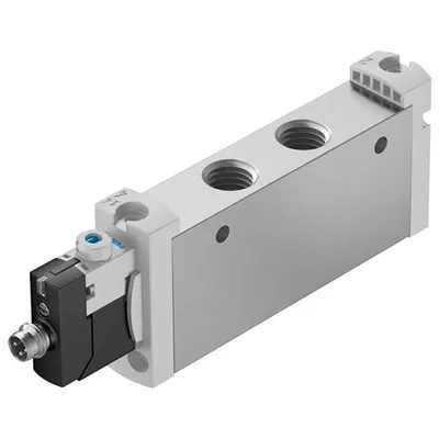 Разпределител на въздух Festo електромагнитен  2.5-8 bar, M5, 220 л/мин, 24 DC V, VUVG-L10-M52-RT-M5-1H2L-W1