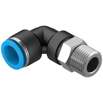 Коляно пневматично Festo Push In шлаух - резба 1/2", шлаух 16 мм, QSL-1/2-16