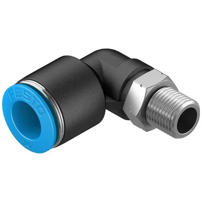 Коляно пневматично Festo Push In шлаух - резба  1/8", шлаух 10 мм, QSL-1/8-10