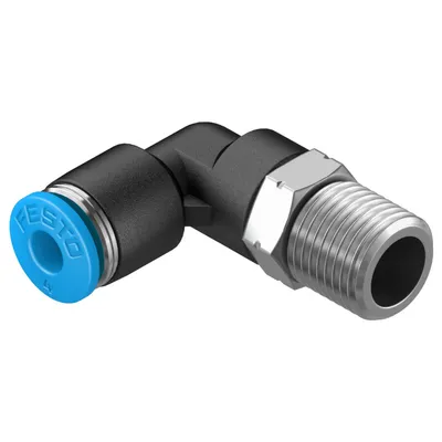 Коляно пневматично Festo Push In шлаух - резба 1/8", шлаух 4 мм, QSL-1/8-4