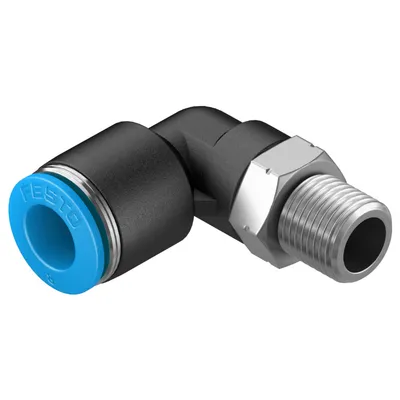 Коляно пневматично Festo Push In шлаух - резба 1/8", шлаух 8 мм, QSL-1/8-8