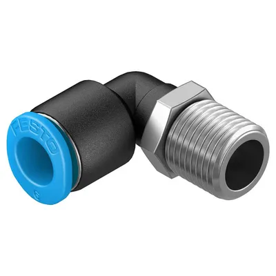 Коляно пневматично Festo Push In шлаух - резба мини 1/8", шлаух 6 мм, QSML-1/8-6