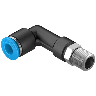 Коляно пневматично Festo Push In шлаух - резба удължено 1/8", шлаух 6 мм, QSLL-1/8-6