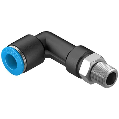 Коляно пневматично Festo Push In шлаух - резба удължено 1/8", шлаух 8 мм, QSLL-1/8-8