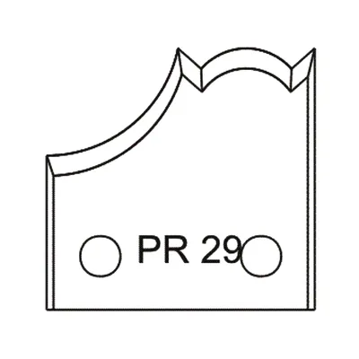 Нож Dena профилен за универсална фрезова глава 40х4 мм, PR29